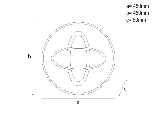LED stropná lampa + diaľkový ovládač 90W - J1359/W 5