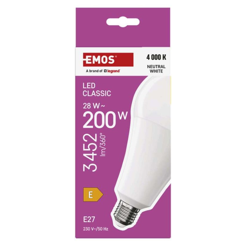 LED CLS A95 28W(200W) 3452lm E27 NW 5