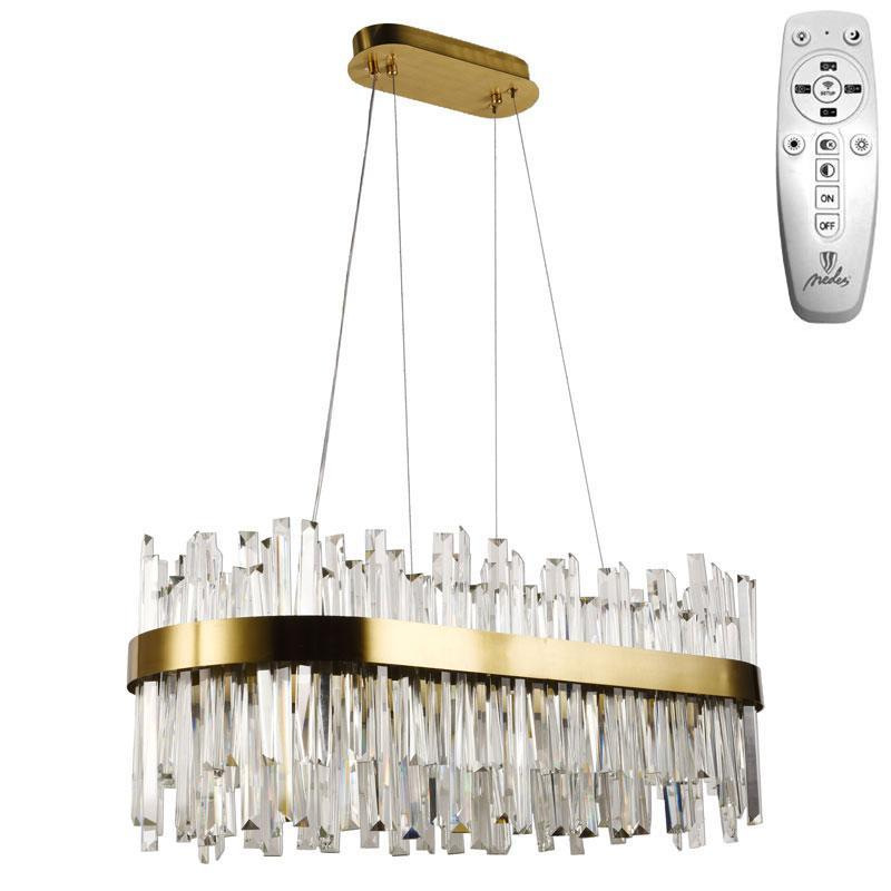 LED krištáľové svietidlo + diaľkový ovládač 90W - J6334/C 12