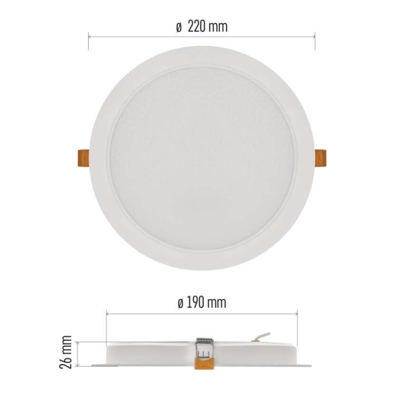 LED SVÍTIDLO RUBIC VES.KR 24W 2400LM IP2 2