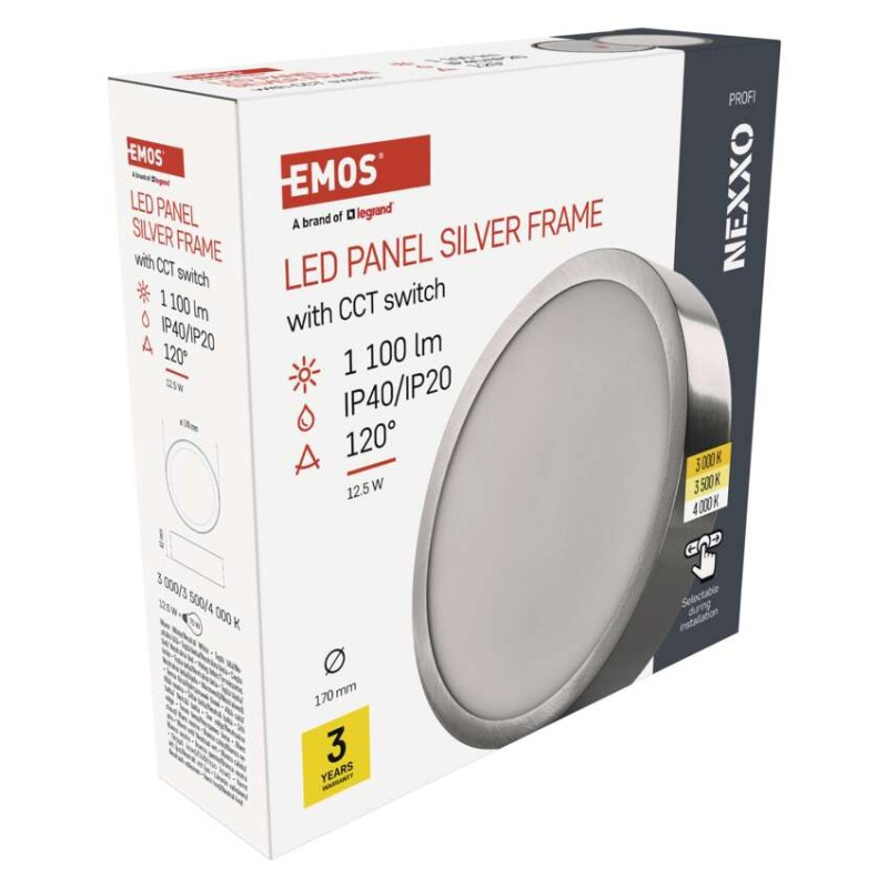 LED SVÍTIDLO NEXXO PŘ.KR 12,5W 1100LM IP 10