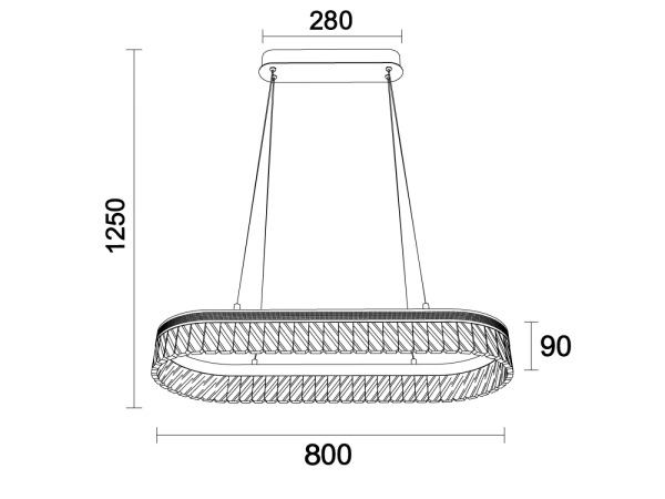 THALIA krištáľový závesný luster - N2109 3