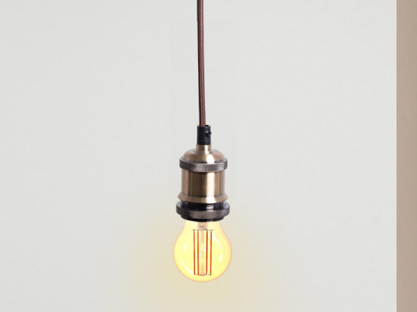 Objímka E27 / 1m / bronzová - BH662H 2