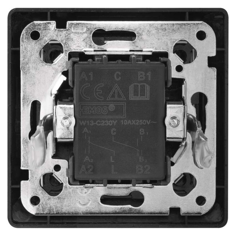Spínač č.6+6 250 V/10 A max. IP20  antracit  A6100.8 3