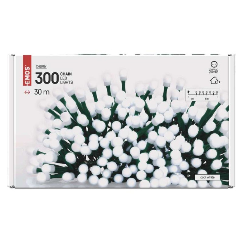 VIANOCE reťaz CHERRY 300LED 30M IP44 studená biela   D5AC04 7