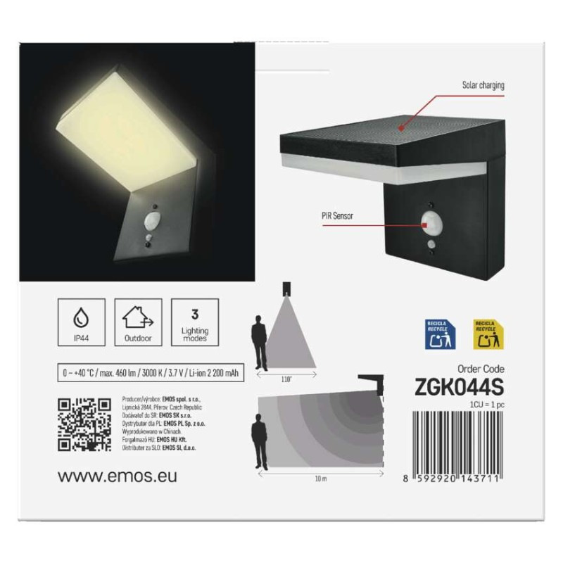 LED ZAHRADNÍ SVÍTIDLO,IP44,SOLÁRNÍ, NÁST 13