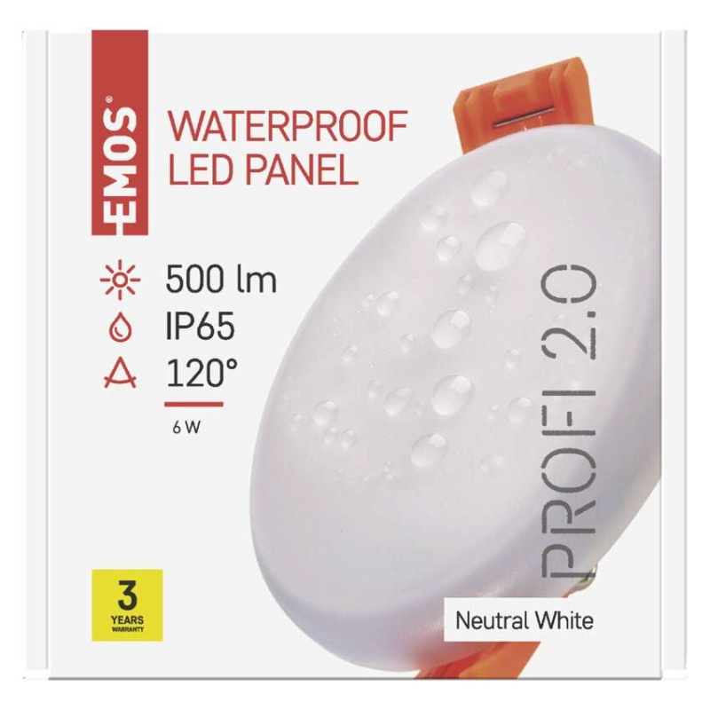 SVIETIDLO LED vstavané kruh 6W NW IP65  ZV1112 7