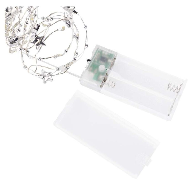 20LED GIRLAND SILVER 2AA WW 6