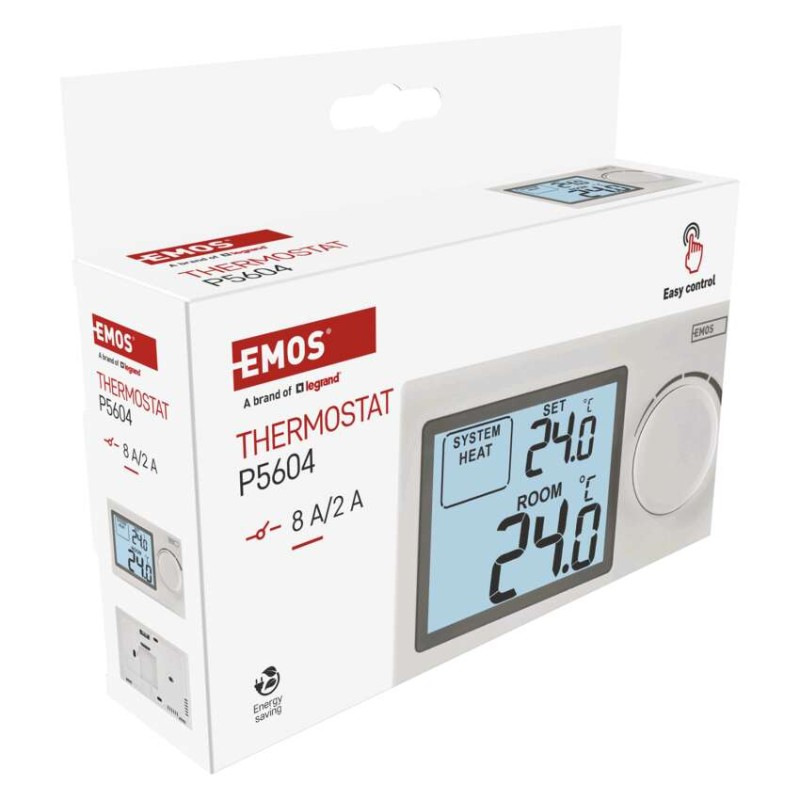 Termostat izbový P5604 digitálny manuálny 5-35*C EMOS 11