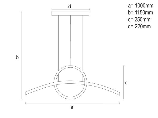 LED závesná lampa na lanku + diaľkový ovládač 55W - J4305/B 6
