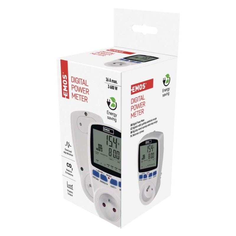 Elektromer P5805 Wattmeter 2W-3680W 16A 240V 50Hz  EMOS 4