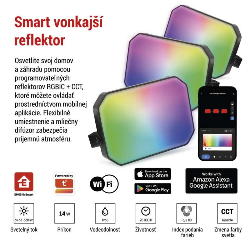 GOSMART VENKOVNÍ REFLEKTOR START SADA 3K 1