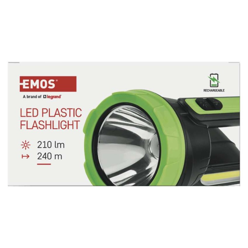 SMD LED+COB LED NABÍJECI SVÍTILNA 210lm 7
