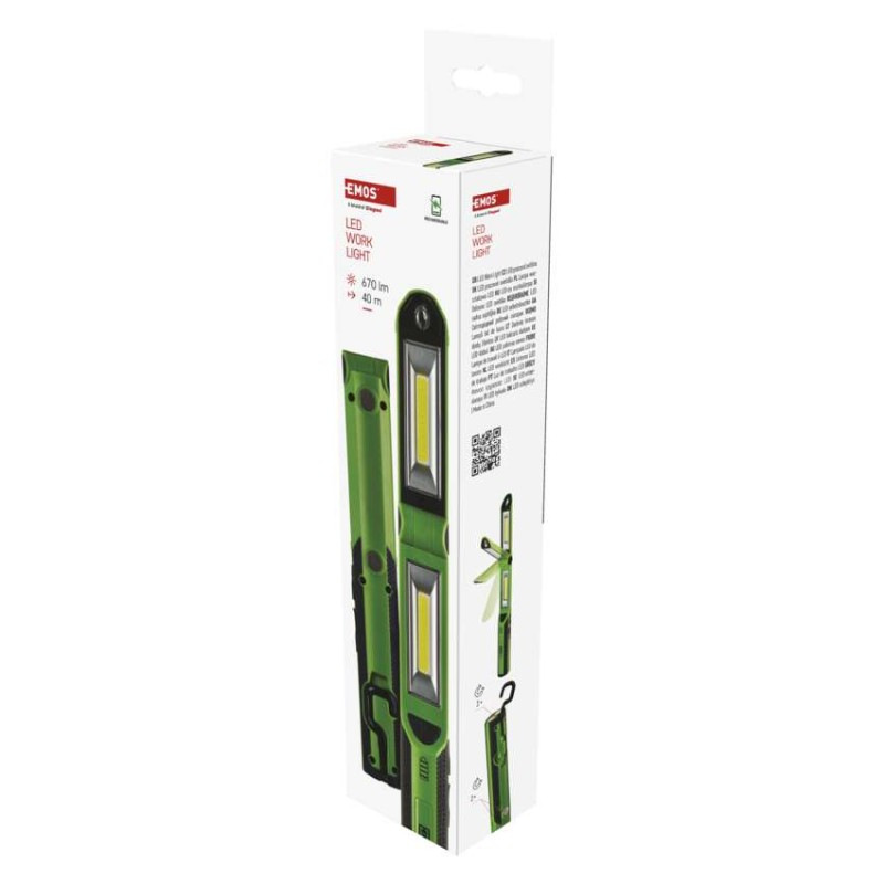 Svietidlo prenosné COB LED P4535 670lm 2200mAh 3,7 V EMOS 10