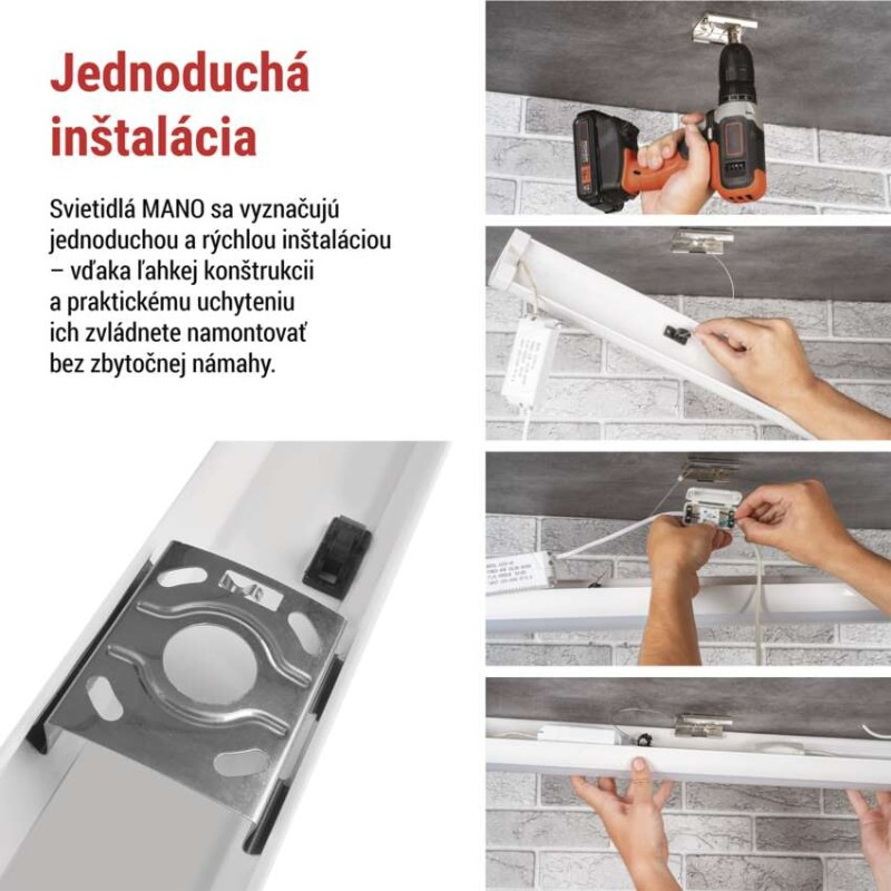 Svietidlo LED LINEAR MANO 20W, 4000K, IP20, NW ZAB911 EMOS 2