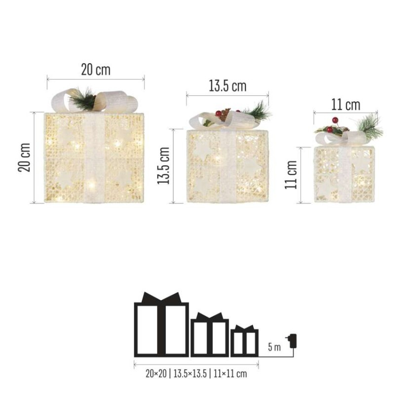 VIANOCE 60LED White set 3ks 2