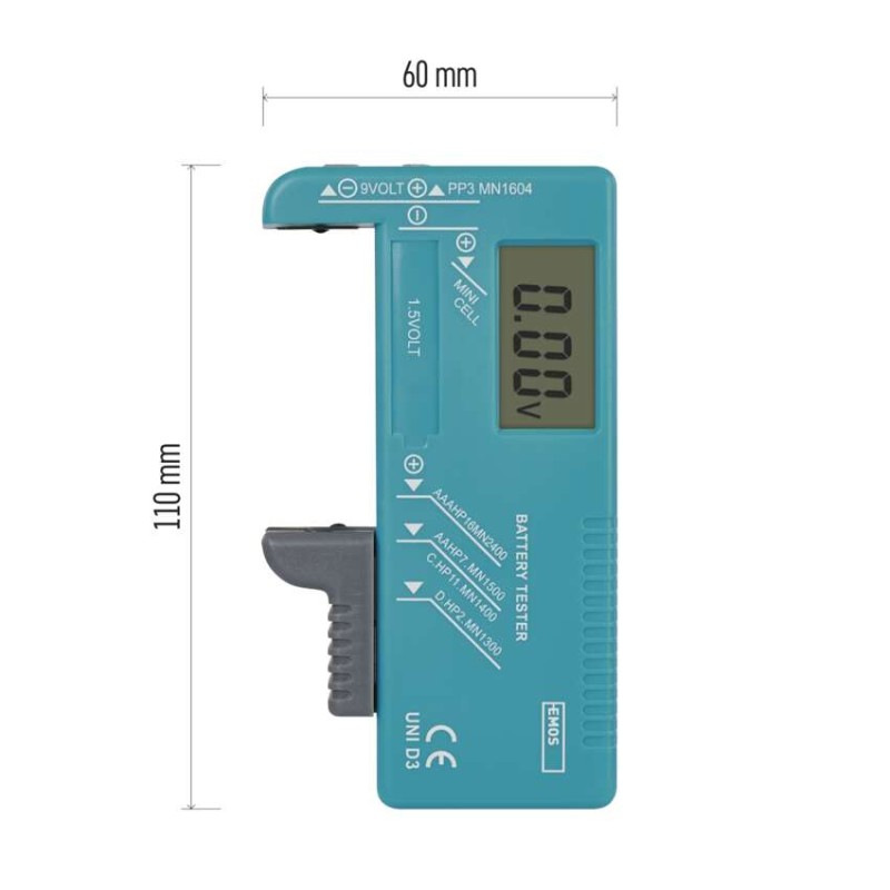 Tester batérii UNI D3 LCD univerzálny      N0322 11