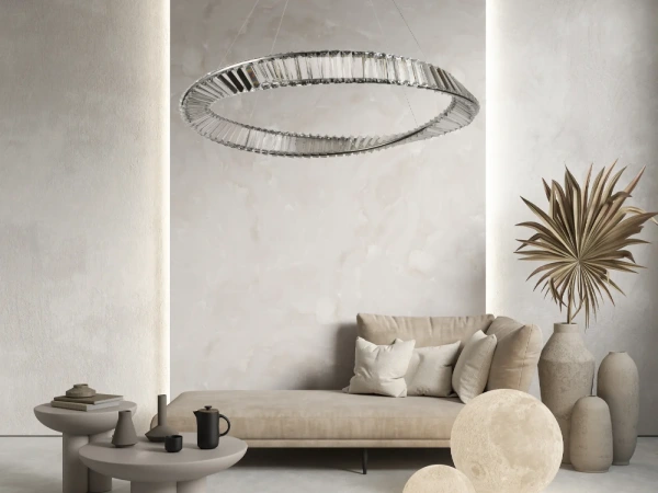 LED krištáľový luster + diaľkový ovládač 50W - J6350/CH 3