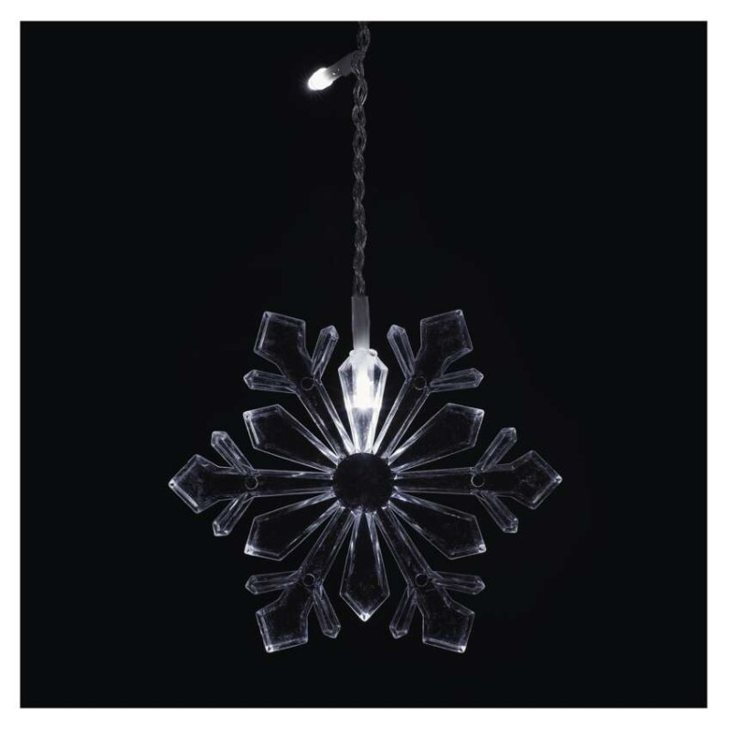 60LED ACRYLIC SNOWFLAKES CW 6
