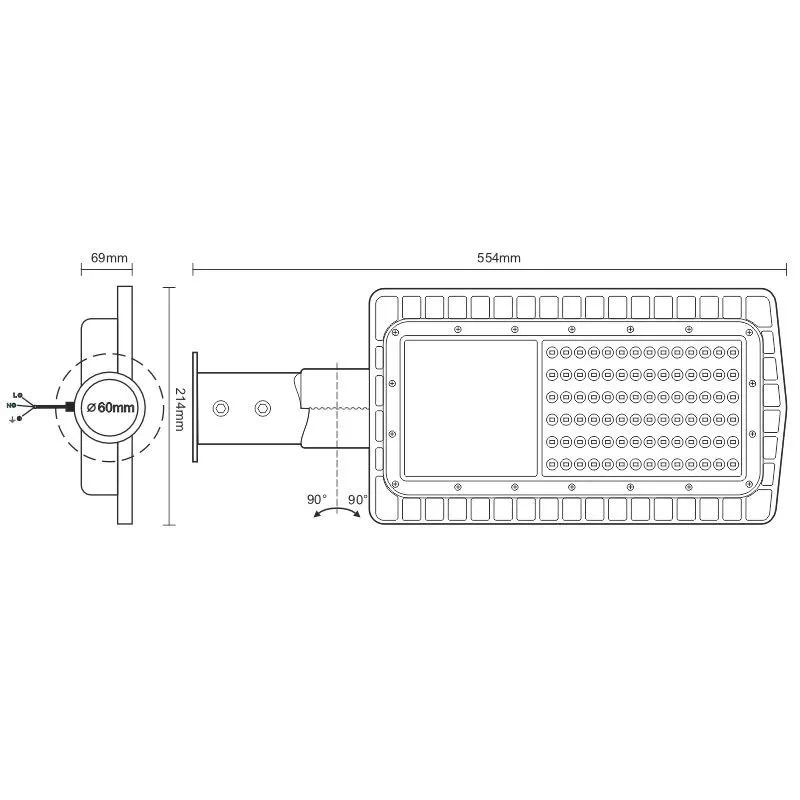 LED pouličná lampa 60W / 5000K - LSL722 6