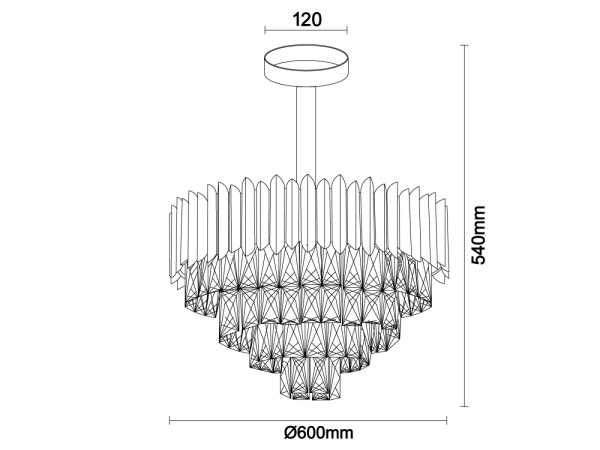 CARLOS krištáľový stropný luster - N2301 3