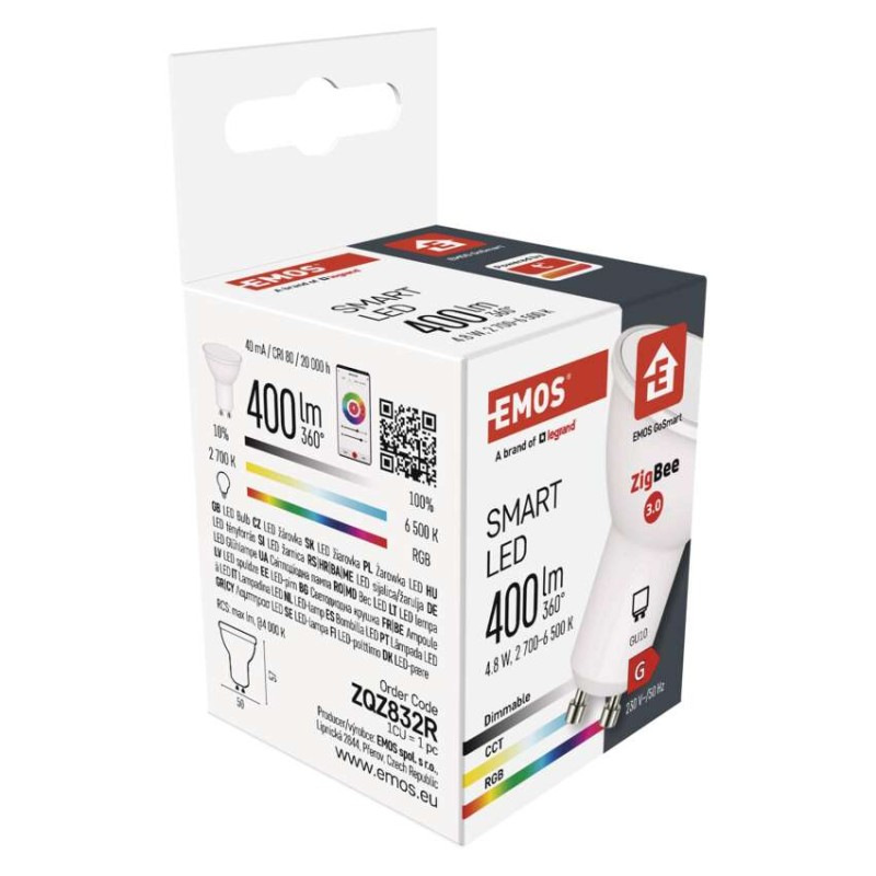 LED GOSMART MR16 4,8W(35W)400lmGU10 ZIGB 13