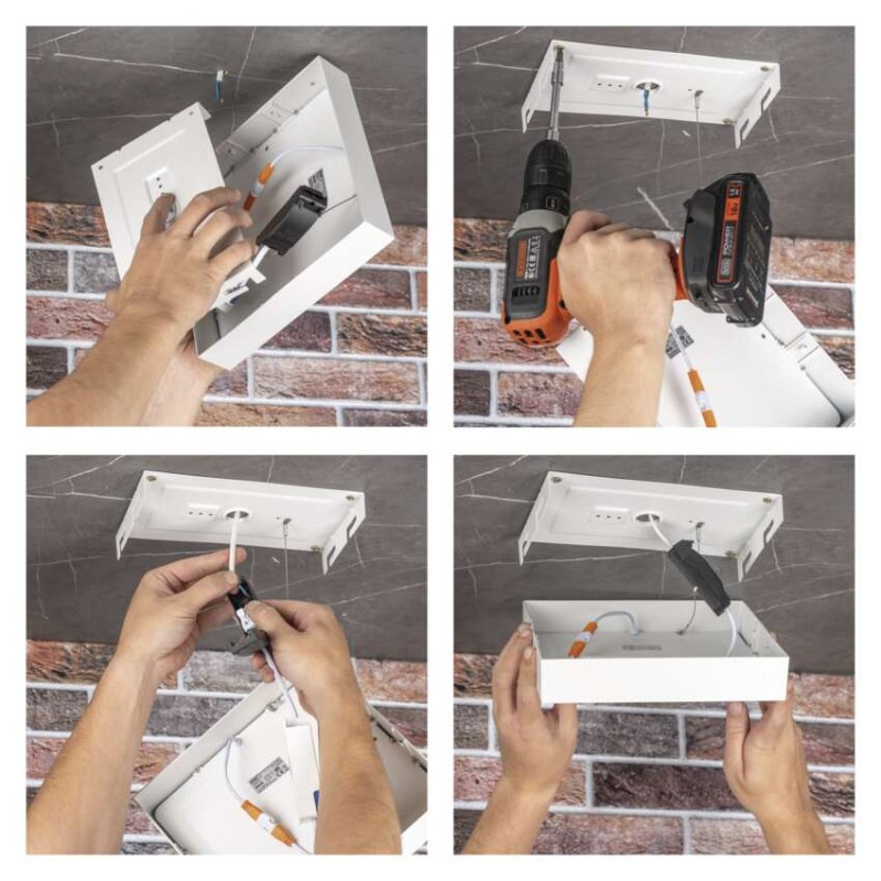 LED panel stropný prisadený štvorec 12,5W NEXXO ZM6135 12