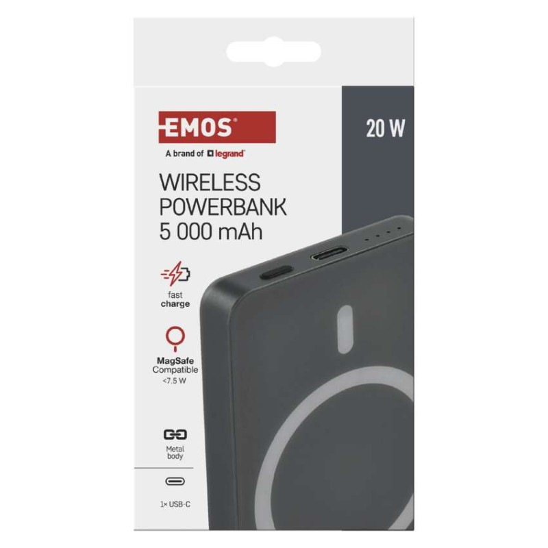 EMOS POWERBANKA WI 522 5000MAH ŠEDÁ 13