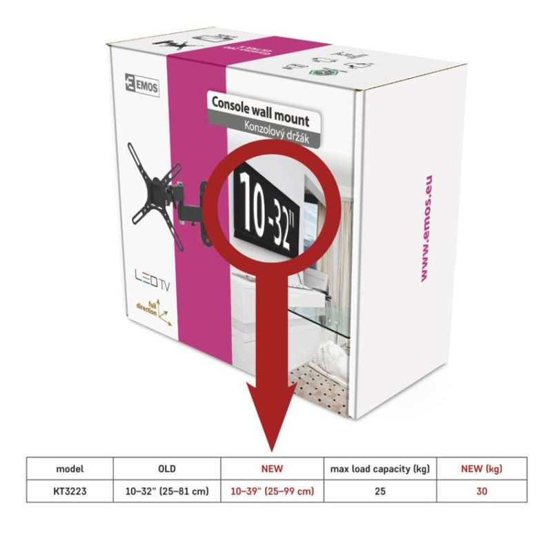 KONZ. DRŽÁK LED TV 10 - 32" 3