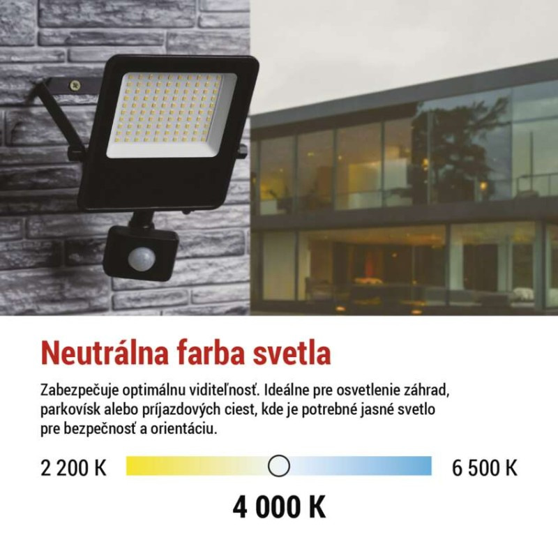 LED REFLEKTOR VISIO 50W 7500LM IP54 NW P 10