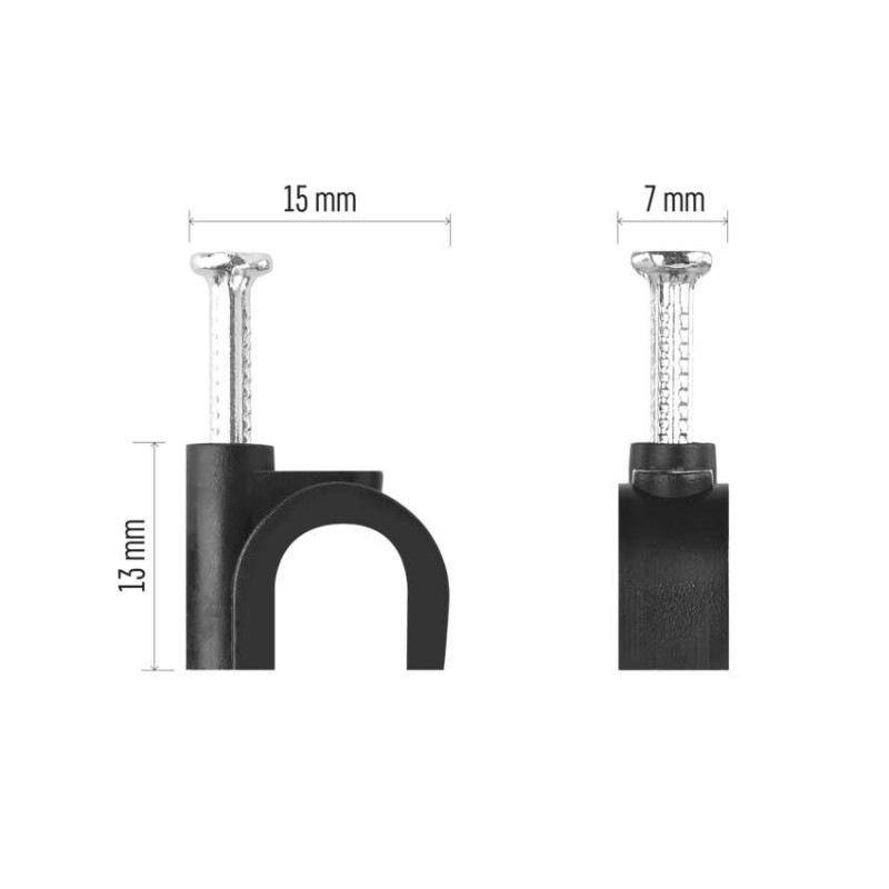 Príchytka na kábel 8MM čierna (bal.50ks) A2823 10