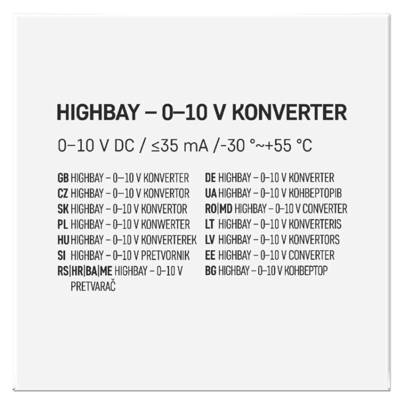 0-10 V KONVERTOR PRO LED HIGHBAY ZU210/1 3
