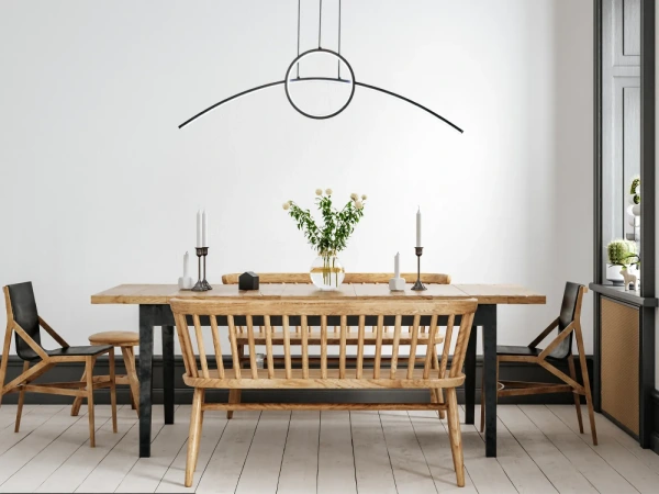 LED závesná lampa na lanku + diaľkový ovládač 55W - J4305/B 8