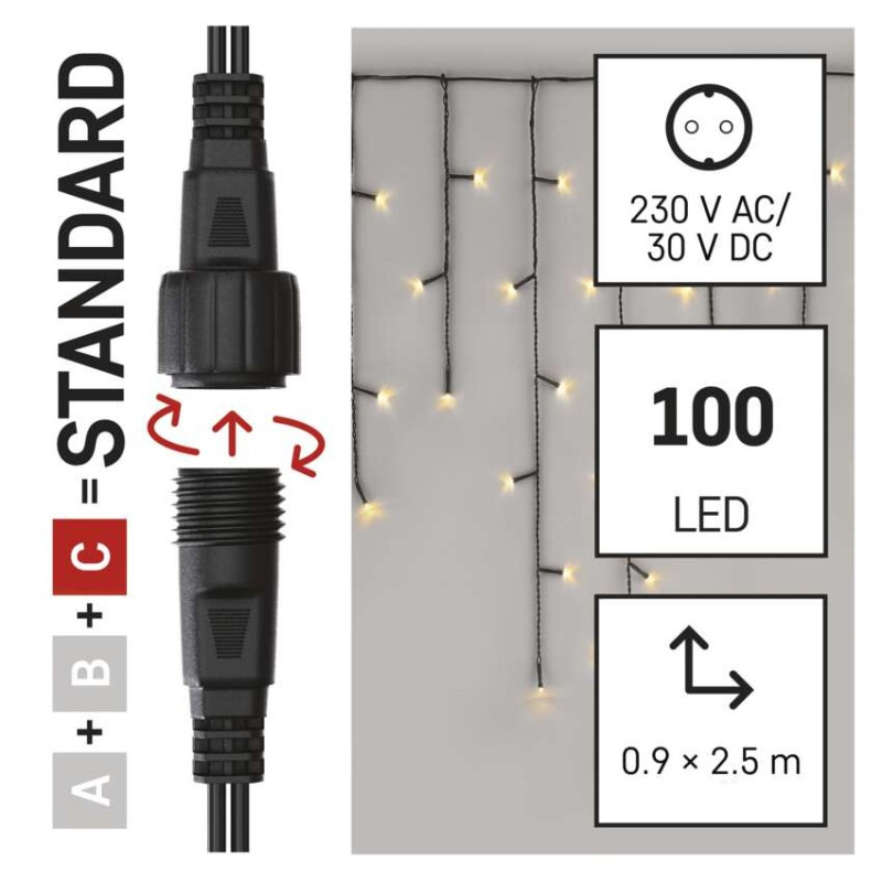 Řetěz rampouchy 2.5M IP44 WW (ZY1441) 1