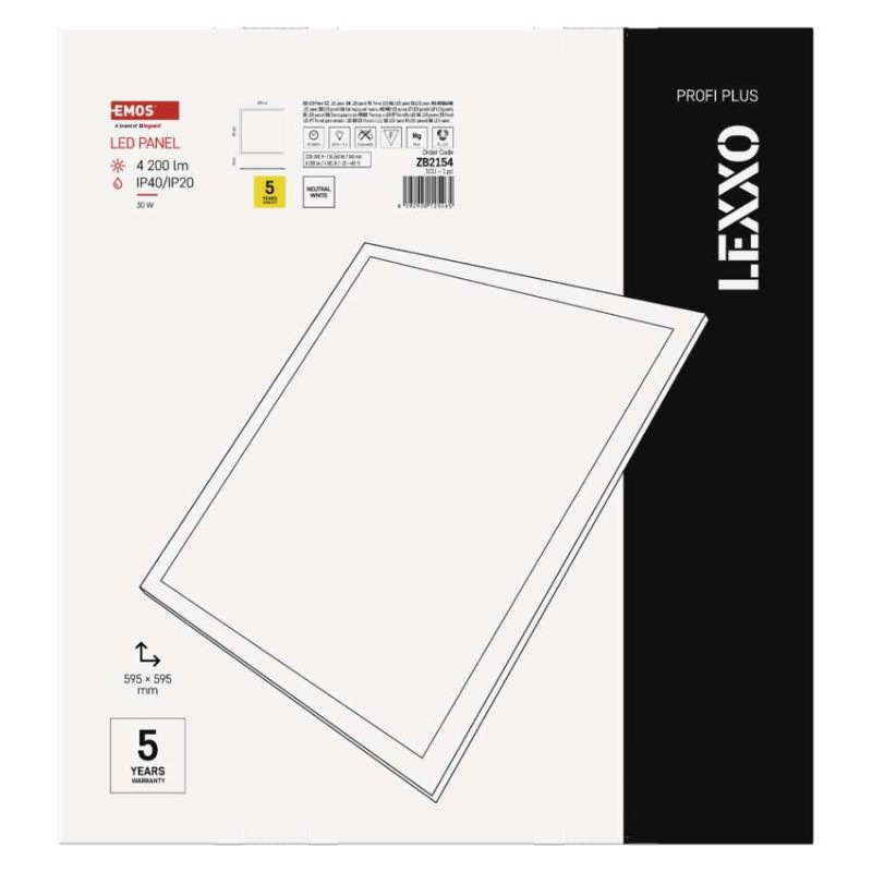 LED PANEL LEXXO B.Č. 60×60 30W 4200LM IP 10