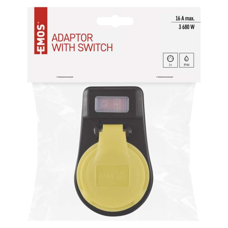 Zásuvka s vypínačom  IP44     P00271 5