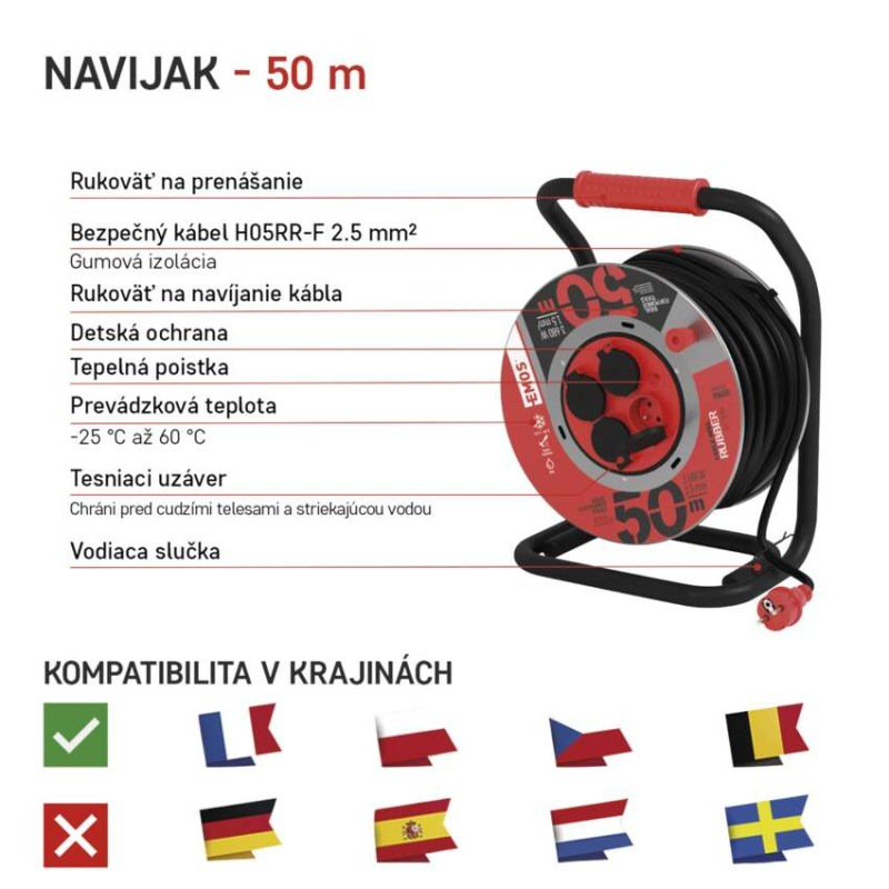 BUBEN KOV. 4Z 50M 1,5MM GUMA/GUMA 3