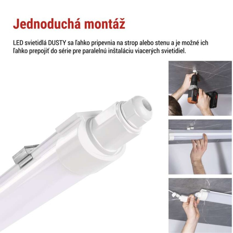 LED PRUM. SVÍTIDLO DUSTY 18W 2340LM IP65 2
