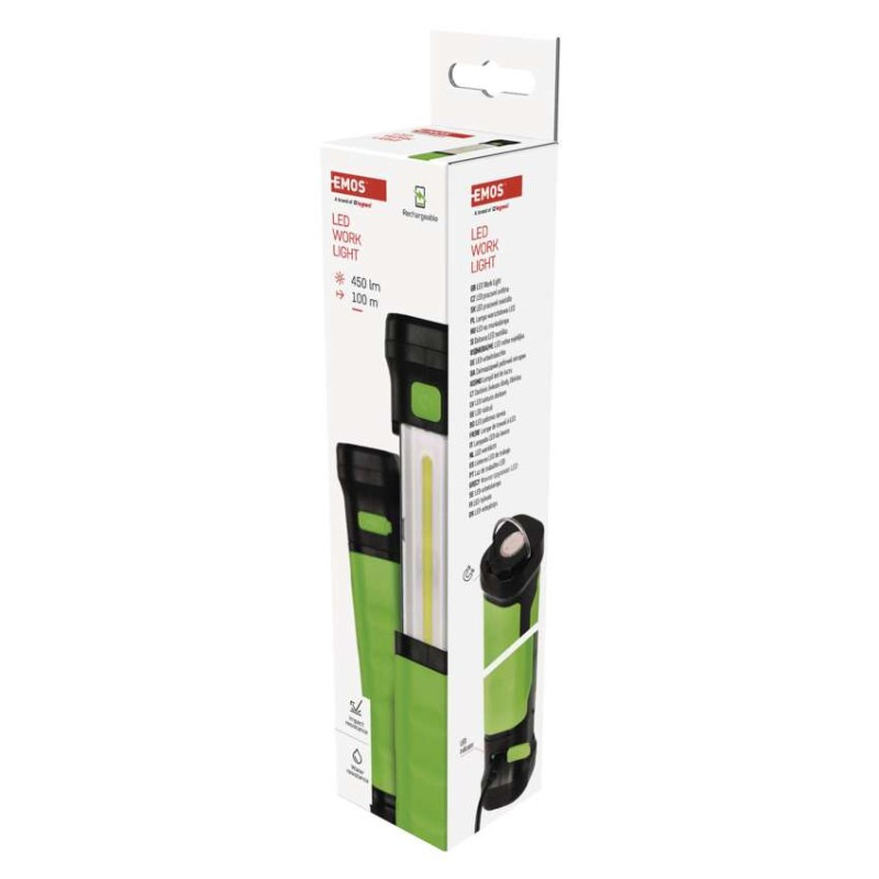 COB LED NABÍJECÍ PRACOVNÍ SVÍTILNA 450LM 7