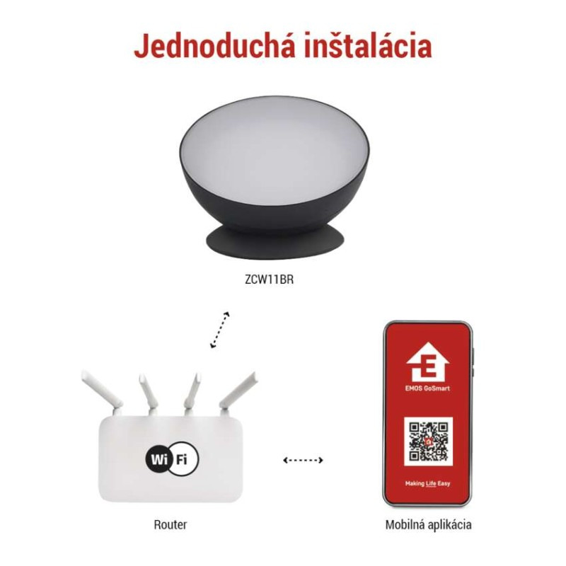 GOSMART AMBIENTNÍ LED LAMPA 7W 330LM ČER 5