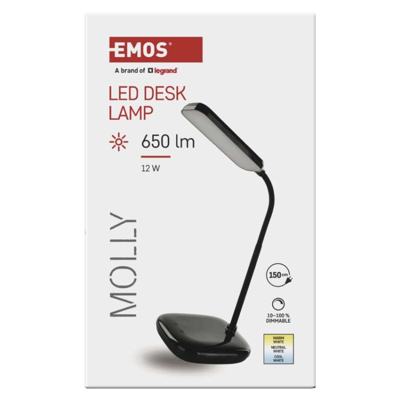 LED STOLNÍ LAMPA MOLLY ČERNÁ 8