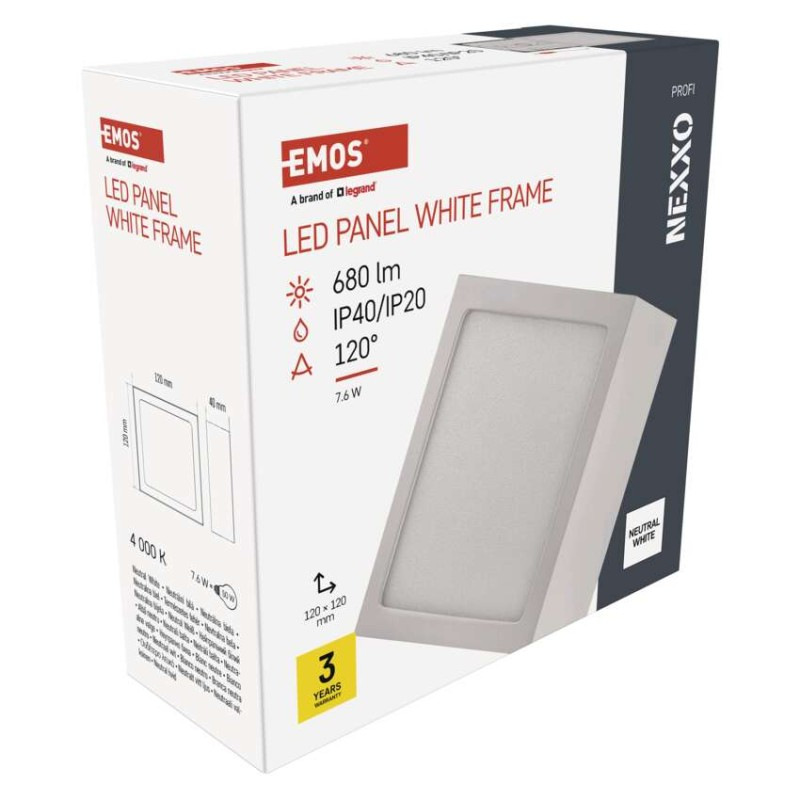 LED PANEL NEXXO PŘ.ČTV 7,6W 680LM IP40 N 9