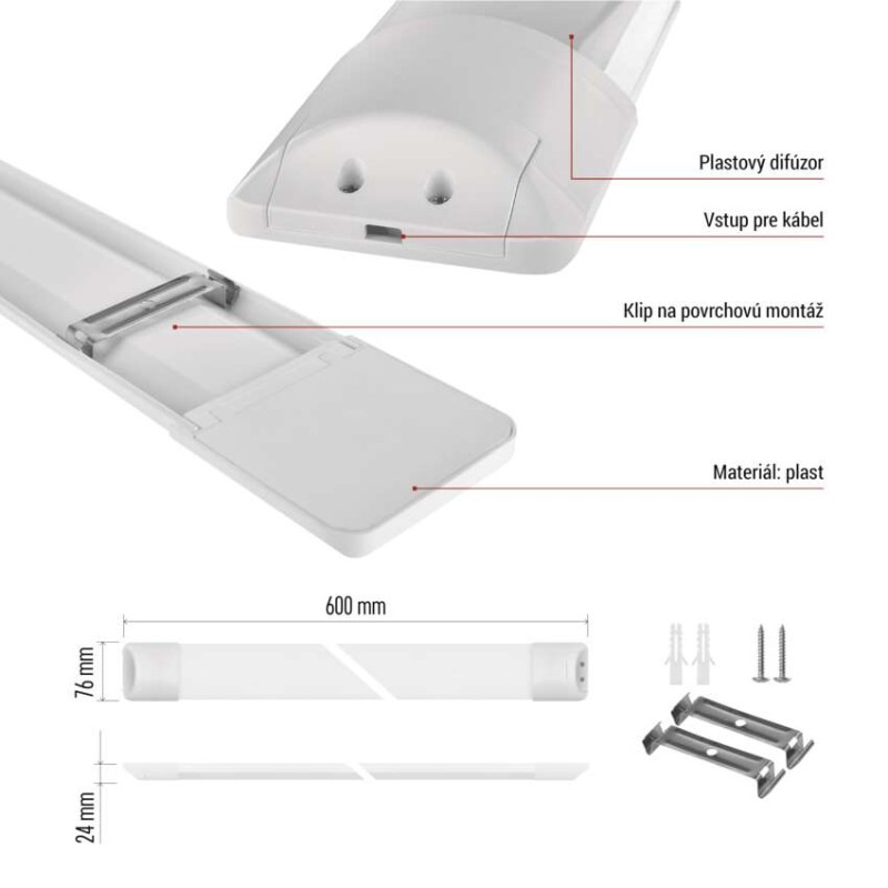 LED LIN. SVÍTIDLO MINO 20W 2200LM IP20 N 4