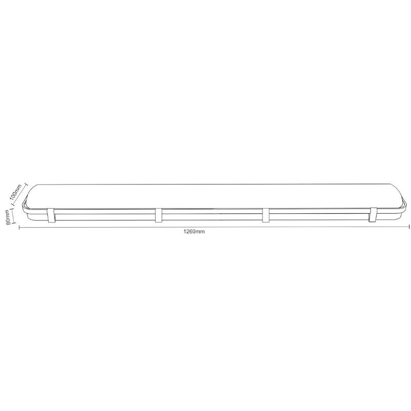 Prachotesné žiarivkové svietidlo na 2 x T8 ( 120cm LED trubica ) - TL401 8