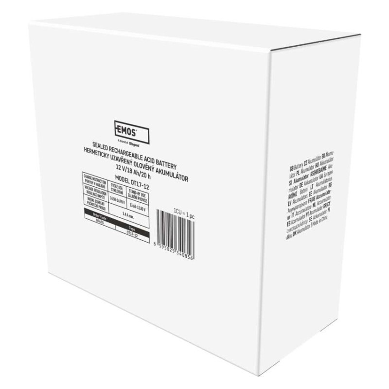 Akumulátor olovený 12V 18 Ah  181×77×167mm B9655 120100090 6
