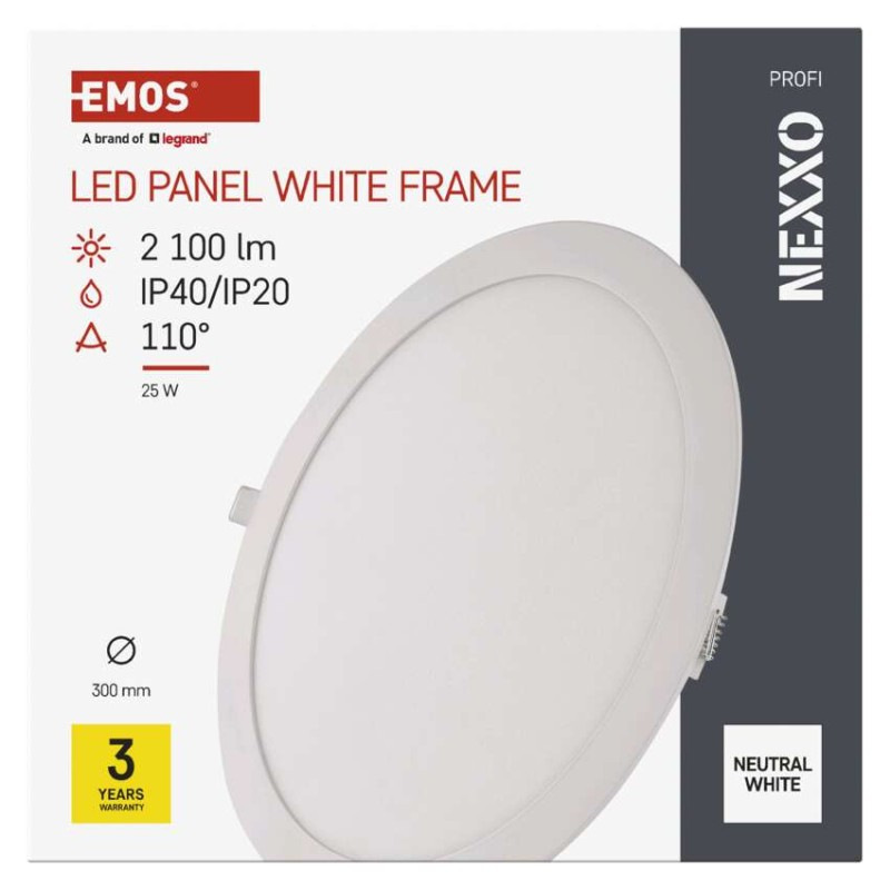 LED SVÍTIDLO NEXXO VES.KR 25W 2100LM IP4 8