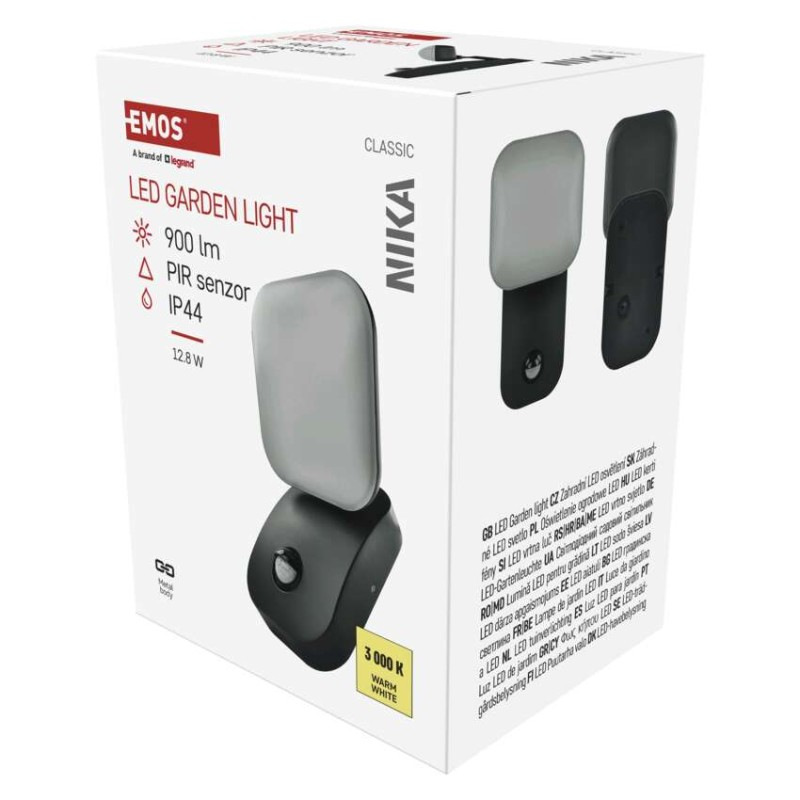 LED ZAHRADNÍ SVÍTIDLO,12,8W,IP44,900LM,N 7