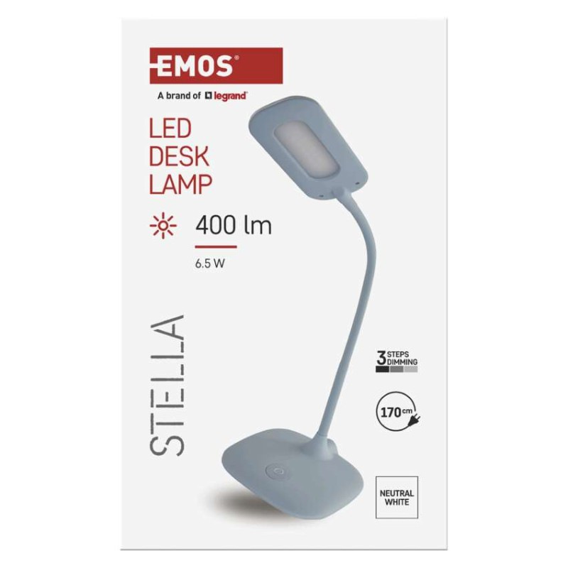 LED STOLNÍ LAMPA STELLA MODRÁ 10
