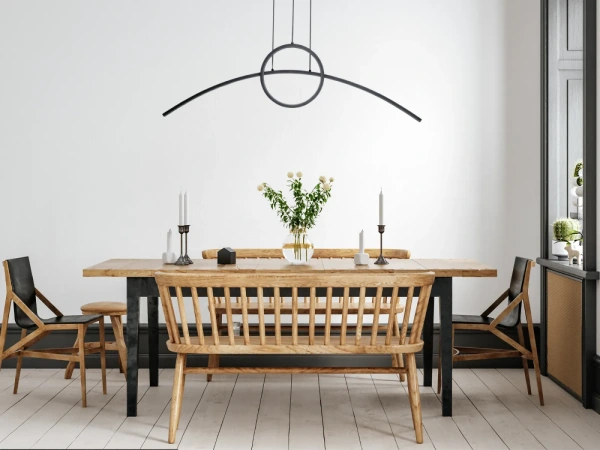 LED závesná lampa na lanku + diaľkový ovládač 55W - J4305/B 7