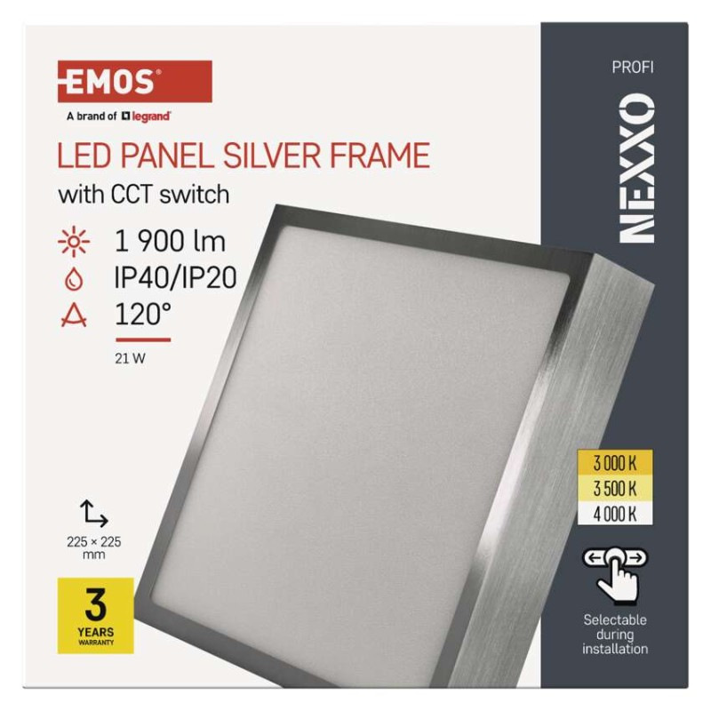 LED panel NEXXO stropný prisadený štvorec 21W  ZM6243 10